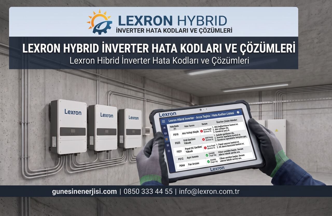 Lexron İnverter Hata Kodları ve Çözümleri