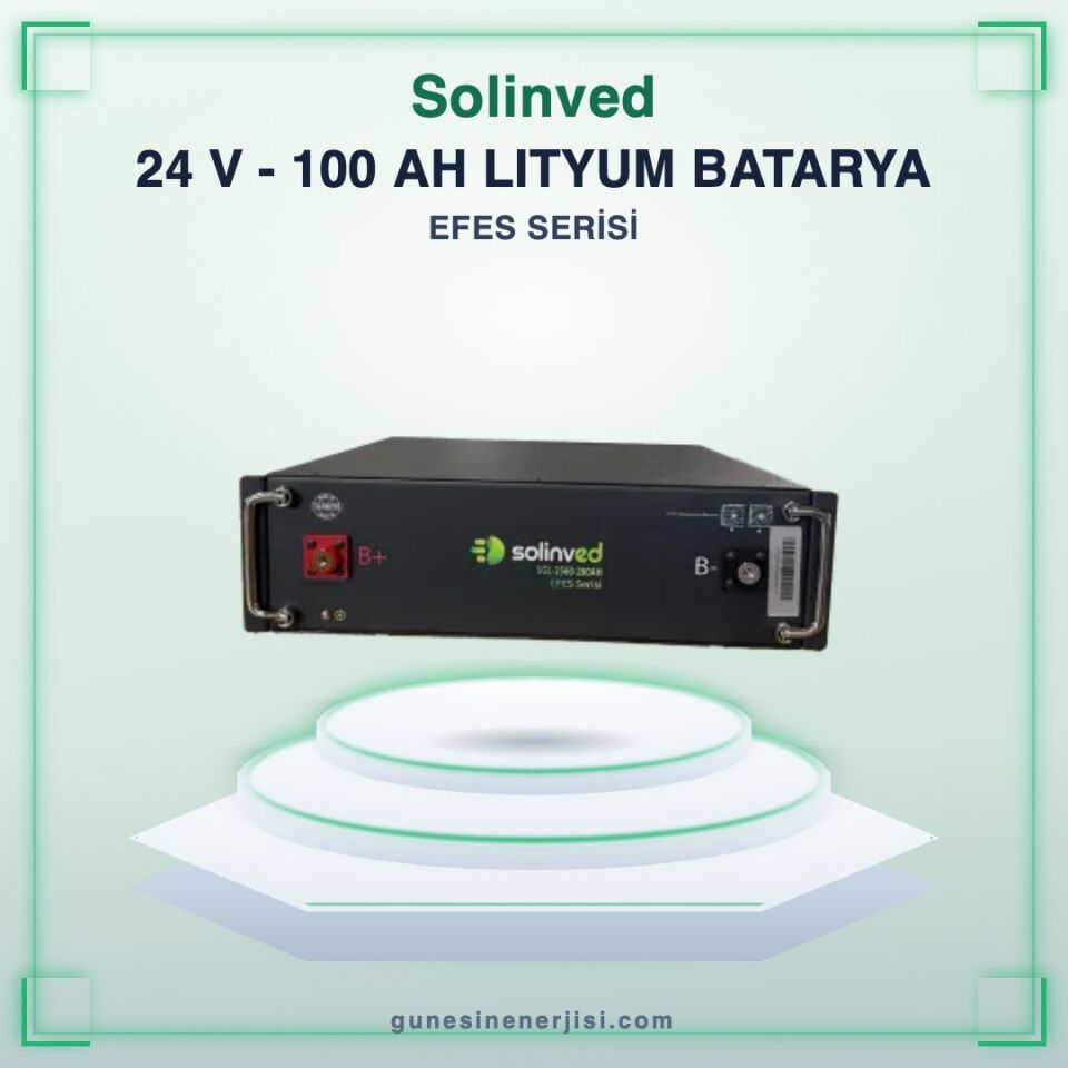 Solinved 24V 100Ah Efes Serisi Lithium Battery