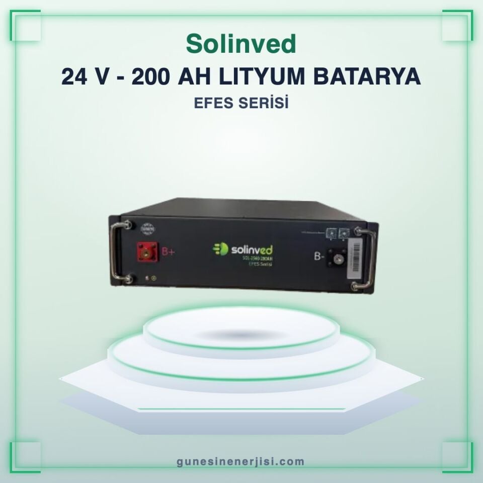 Solinved 24V 200Ah Efes Serisi Lithium Battery