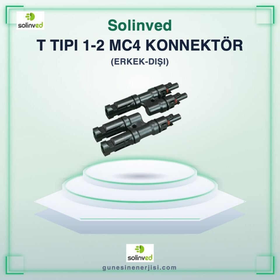Solinved T Type 1-2 MC4 Konnektör Set (Erkek-Dişi)