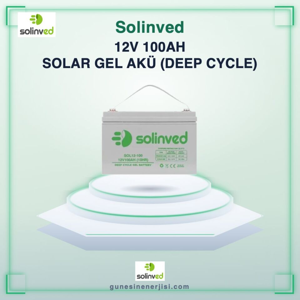Solinved 12V 200Ah Solar Gel Akü (Deep Cycle)