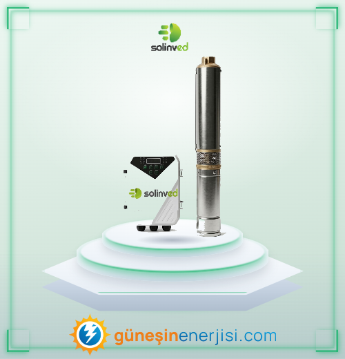 Solinved 3TPPC8-62-96-1100 3'' 96V 1100W DC Solar Su Pompası (Hmax:62m, 8 ton)