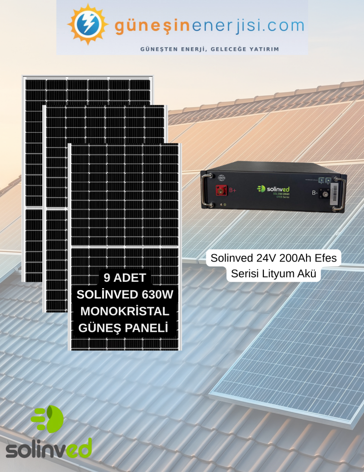 5 kW Hibrit Konut Hazır Solar Paket Sistemi